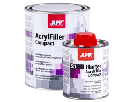 Apprêt garnissant  compact carrosserie gris  2k HS + durcisseur+ diluant=+1,6 kg